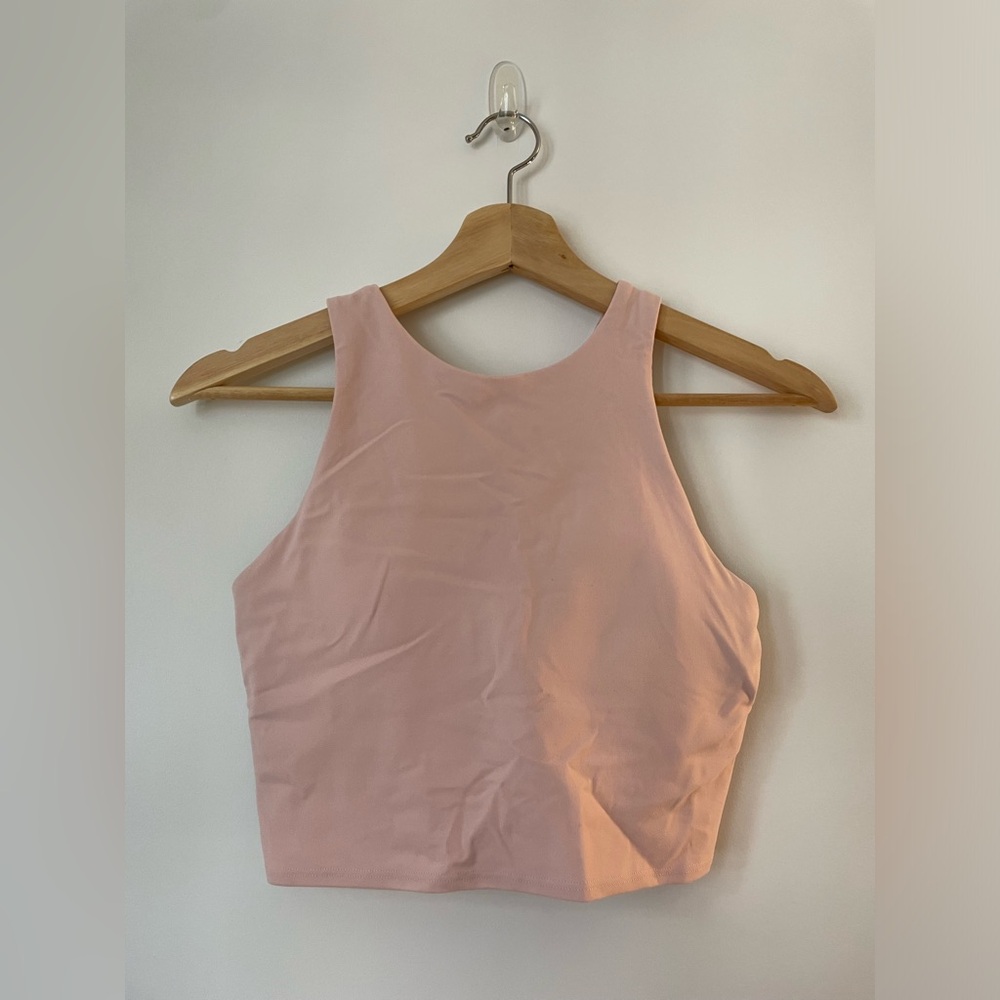 Athleta pink padded sports bra
